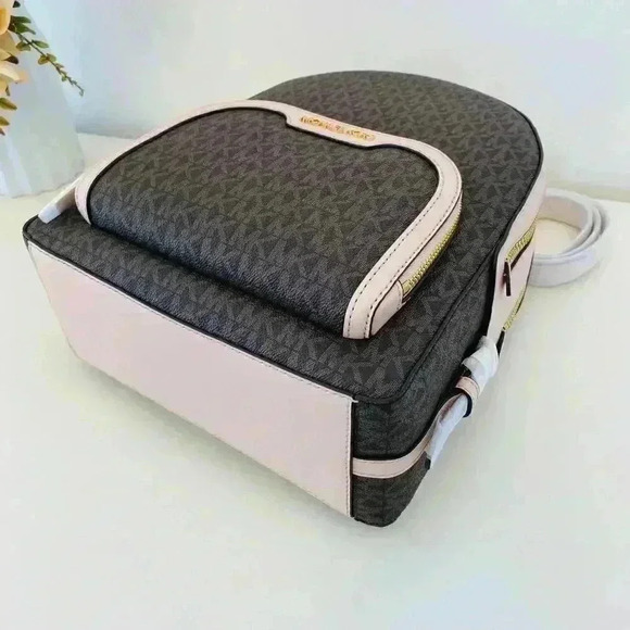 NWT Michael Kors Jaycee Medium Zip Pocket Backpack powder blush - Picture 7 of 10